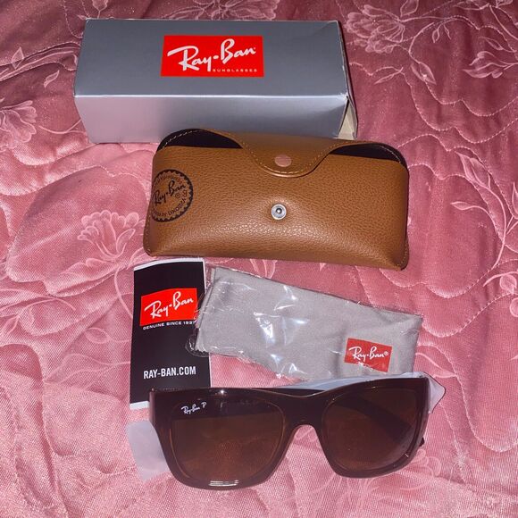 Ray-Ban Unisex Polarized Lightweight Sunglasses, RB4194 Light Havana 53mm - Picture 12 of 12